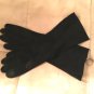 Vintage Black Kid Leather SUEDE Dress Gloves from FRANCE