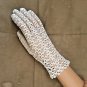 Vintage 1930's Ivory Cotton Crochet Gloves from FRANCE