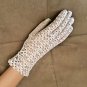Vintage 1930's Ivory Cotton Crochet Gloves from FRANCE