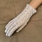Vintage 1930's Ivory Cotton Crochet Gloves from FRANCE