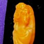 Antique Natural Salmon Coral Hand Carved Cameo For Setting or Collecting