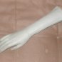 Vintage 1950's OYSTER color Washable Kid Leather Long Gloves