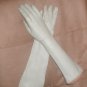 Vintage 1950's OYSTER color Washable Kid Leather Long Gloves