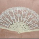 Vintage 1950's Ivory color Chantilly Lace Folding Fan