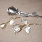 lot of three Vintage ROSE Brooches