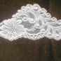 Vintage ivory Re-embroidered French Chantilly Lace Border Trim