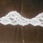 Vintage ivory Re-embroidered French Chantilly Lace Border Trim