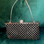 Dazzling Vintage 1960's Rhinestone Covered Black Evening Purse