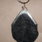 1960's Vintage Black Beaded Dance Purse