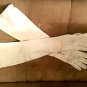 1940's Vintage Ivory French Kid Leather Opera Gloves by Trefousse