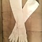 1940's Vintage Ivory French Kid Leather Opera Gloves by Trefousse