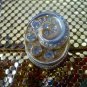 Vintage Whiting & Davis GOLD Metal-Mesh Clutch Purse with Rhinestone Clasp