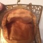 Vintage 1930's Whiting & Davis Gold Metal Mesh Evening Purse w/ Filigree Frame