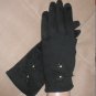 Vintage 1940's Beaded Black Cotton Dress Gloves