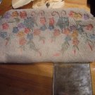 Vintage 1940's White with Pastels Beaded Evening Clutch Purse by WALBORG