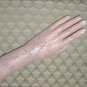 Vintage elbow length TAUPE Lace Fishnet Gloves