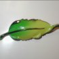 Vintage Enamelled Leaf Brooch Pin