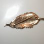 Vintage Enamelled Leaf Brooch Pin