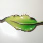 Vintage Enamelled Leaf Brooch Pin