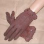 Vintage 1950's Chocolate Brown Nylon Dress Gloves