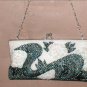 1940's Vintage Art Deco Black & White Beaded Purse