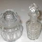 TWO Vintage Clear Crystal Perfume Bottles
