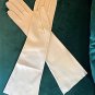 1950's Vintage Ecru / Ivory Italian Kid Leather 3/4 Length Gloves
