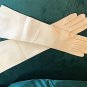 1950's Vintage Ecru / Ivory Italian Kid Leather 3/4 Length Gloves