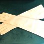 1950's Vintage Ecru / Ivory Italian Kid Leather 3/4 Length Gloves