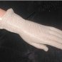 Vintage 1930's Beige Hand Knit or Crochet Dress Gloves