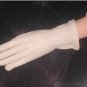 Vintage 1930's Beige Hand Knit or Crochet Dress Gloves