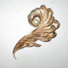 Vintage 1960's signed JUDY LEE Large Feather with Pearl Pin Brooch
