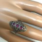 Vintage Sterling Silver Ruby Ring size 6