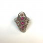 Vintage Sterling Silver Ruby Ring size 6
