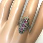 Vintage Sterling Silver Ruby Ring size 6