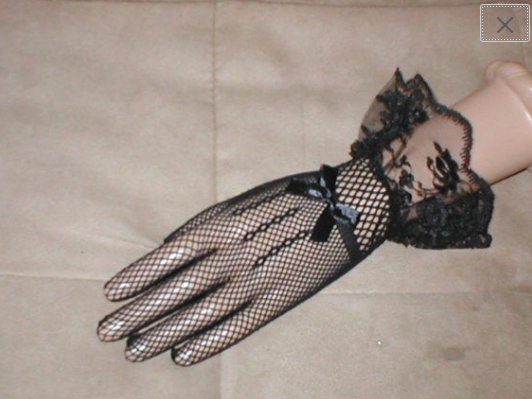 Vintage BLACK Fishnet Gloves