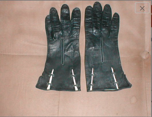 Vintage 1940's Black &White kid-leather Dress Gloves from France