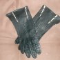 Vintage 1940's Black &White kid-leather Dress Gloves from France