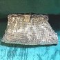 Vintage Whiting & Davis Silver metal mesh Clutch Purse w/ rhinestone clasp