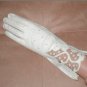 Vintage 1930's White kid leather Dress Gloves with Cut-Out Design