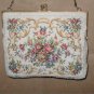 Vintage Needlepoint Tapestry Purse with White Beading