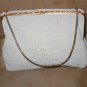 Vintage 1930's White Beaded Evening Purse made in France