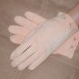 Vintage 1950;s Blush-Pink Cotton Gloves with Embroidered Pink Roses