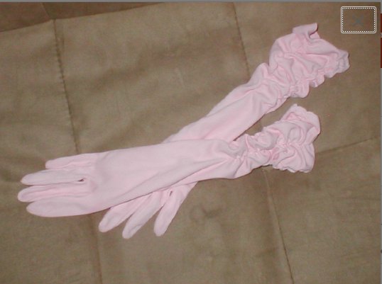 Vintage 1940's Pink Long Formal Gloves