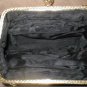 Vintage 1930's Needlepoint on Black Silk Evening Purse