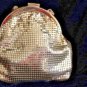 Vintage WHITING & DAVIS Gold Metal Mesh Evening Purse w/ Jewelled Clasp