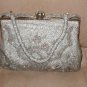 Vintage 1930's Pewter Beaded Evening Bag Purse