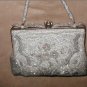 Vintage 1930's Pewter Beaded Evening Bag Purse