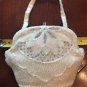 Vintage 1940's IVORY Beaded Evening Bag Purse