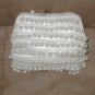 Vintage 1960's White Pearl Beaded Evening Bag Purse